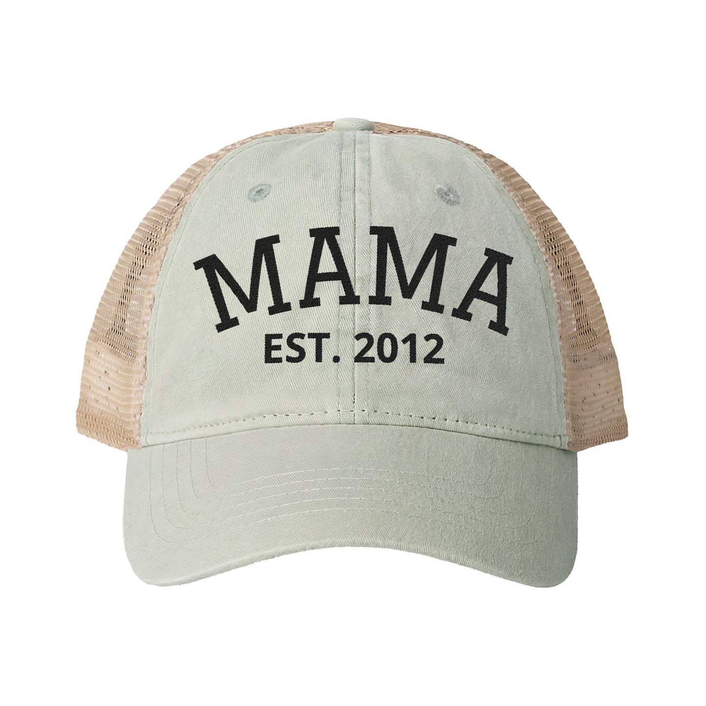 MAMA | Personalized | Embroidered Women's Washed Mesh-Back Cap
