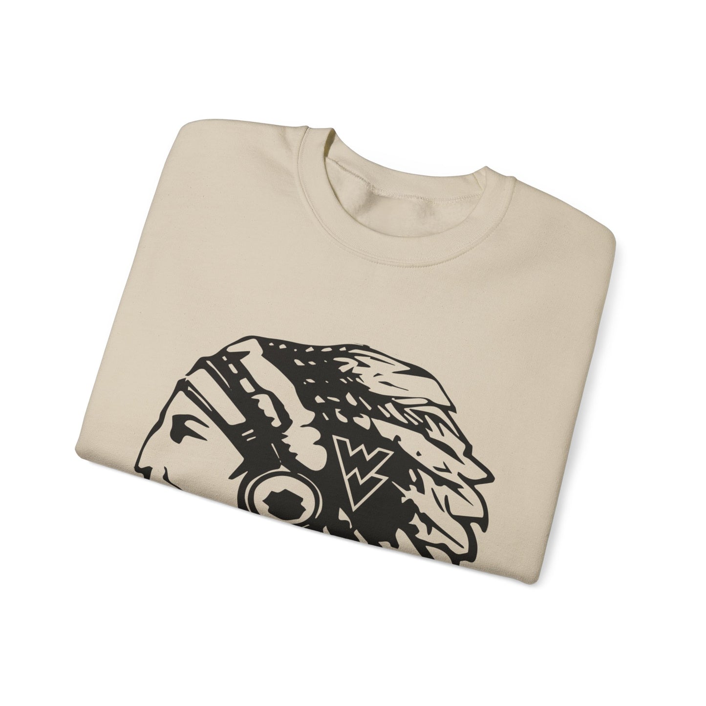 Wapsie Valley Warrior Head -  Crewneck Sweatshirt