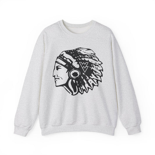 Wapsie Valley Warrior Head -  Crewneck Sweatshirt