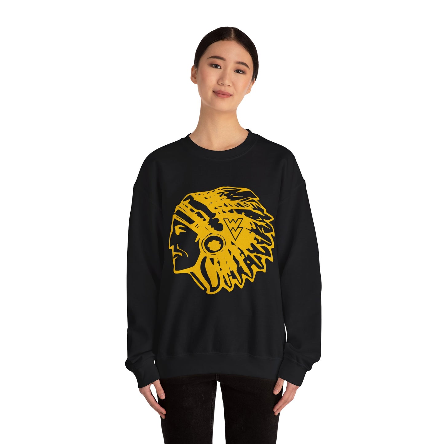 Wapsie Valley Warrior Head -  Crewneck Sweatshirt
