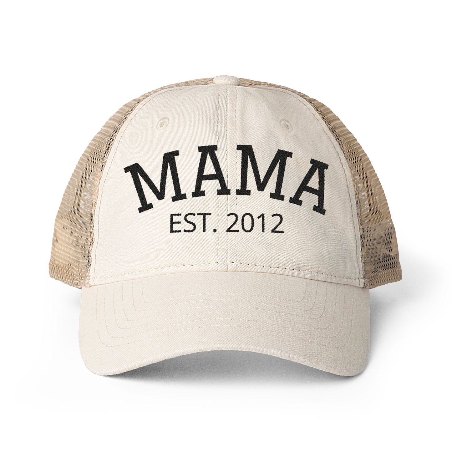 MAMA | Personalized | Embroidered Women's Washed Mesh-Back Cap