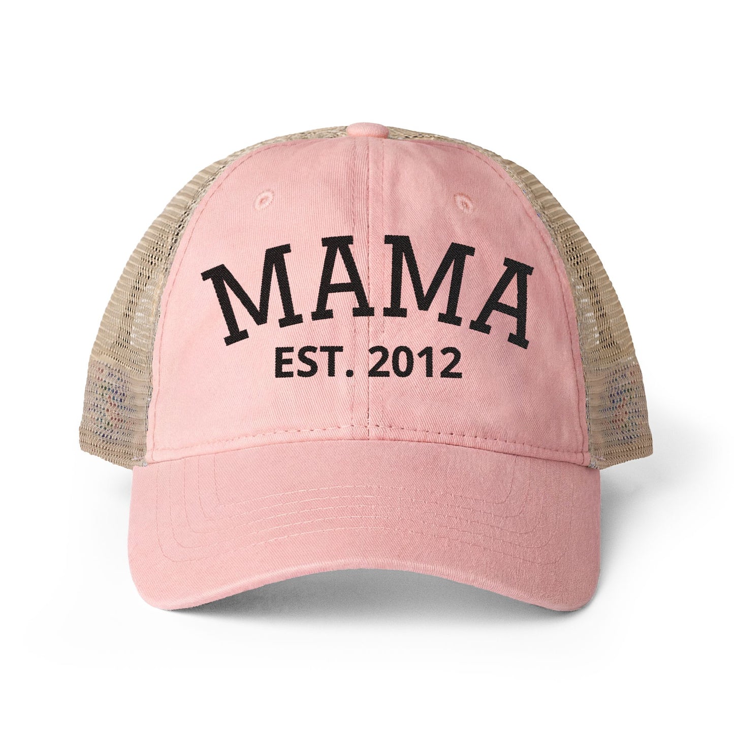 MAMA | Personalized | Embroidered Women's Washed Mesh-Back Cap