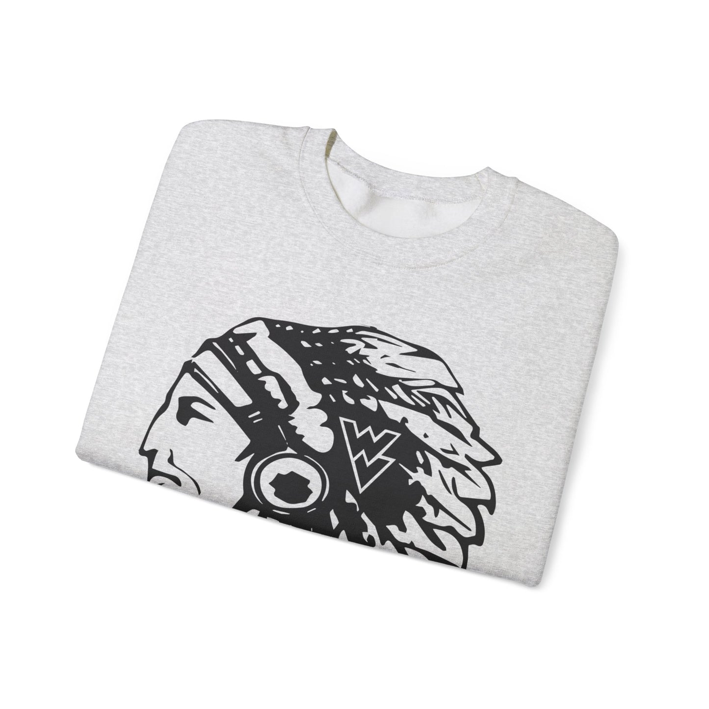 Wapsie Valley Warrior Head -  Crewneck Sweatshirt